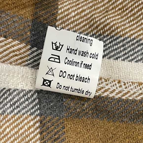 Plaid Brown Long Button Up Women's Trench Coat - Picture 5 of 7